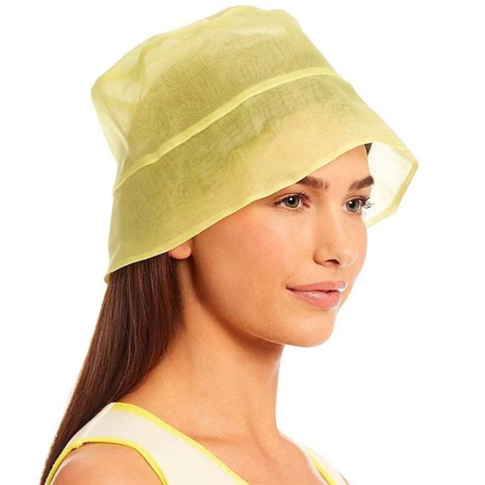 $320 TRICOT CHIC Solid Silk Bucket Hat. MADE IN ITALY*US XL